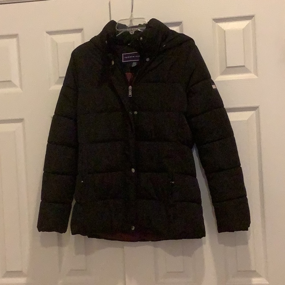 Tommy Hilfiger Bubble Jacket, black, with hood